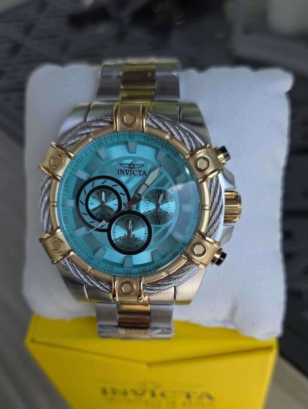 765. Invicta Bolt Valkir Men's Watch - 52mm, Gold, Steel (69802)